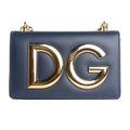 Dolce & Gabbana Calfskin Crossbody Bag Blue