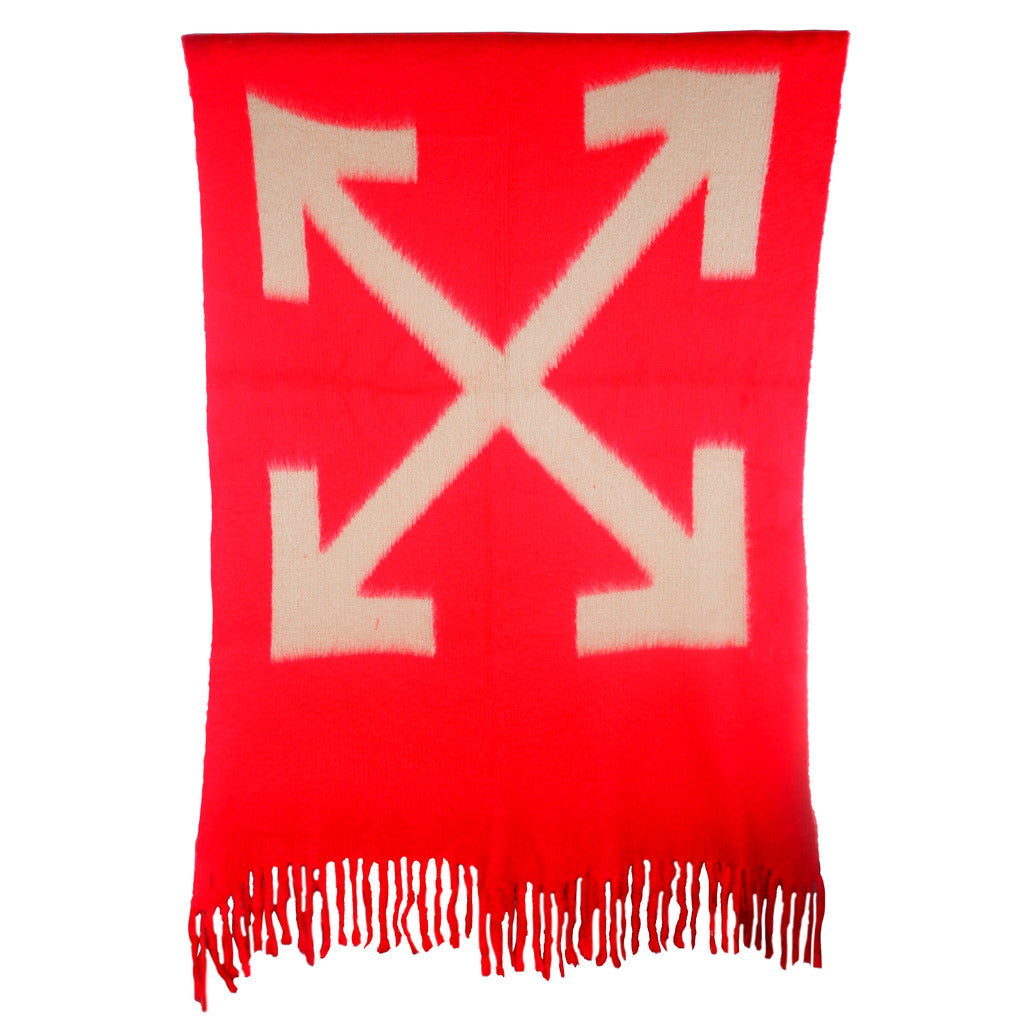 Off-White Wool Home Blanket Off-White