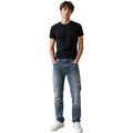Dolce & Gabbana Cotton Jeans Strappati Blu Blue