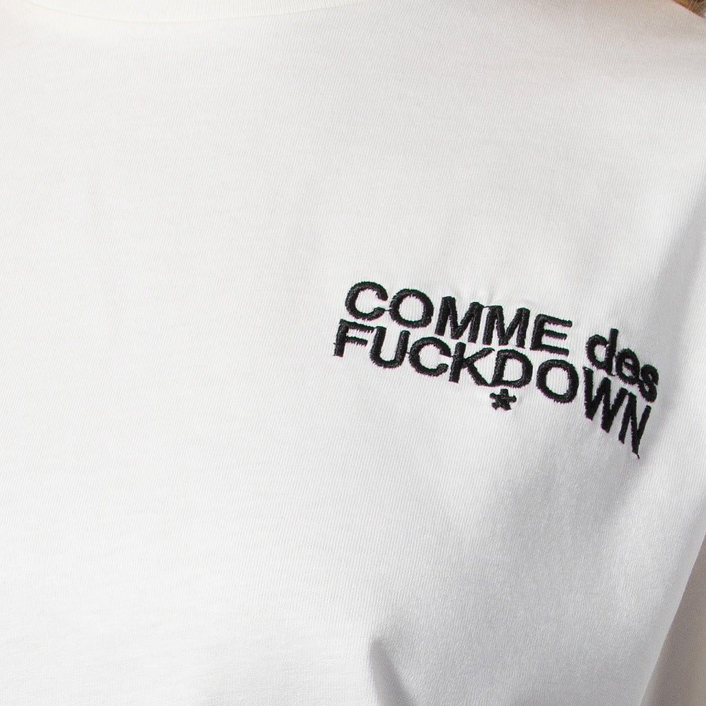 Comme Des Fuckdown Cotton T-Shit Ricamo Logo — view 4
