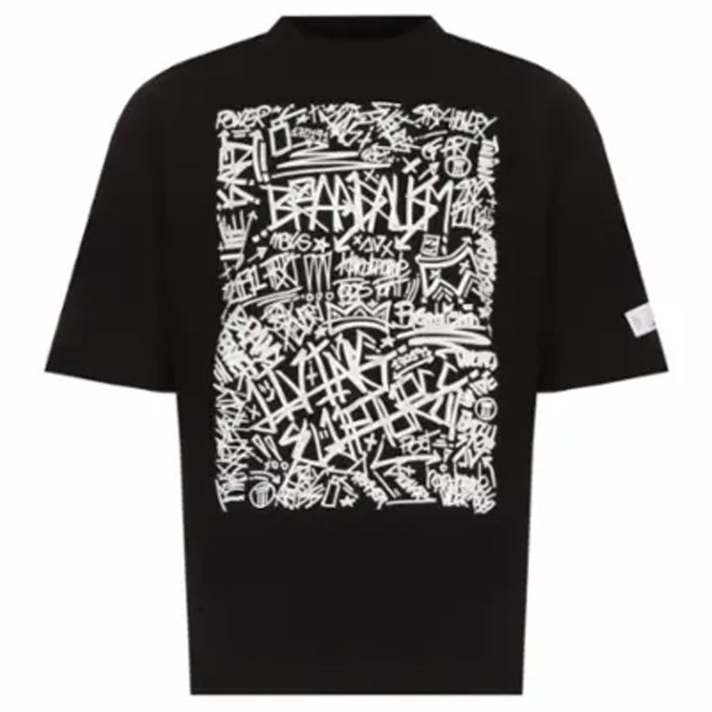 Diego Venturino Cotton T-Shirt Stampa Graffiti Black