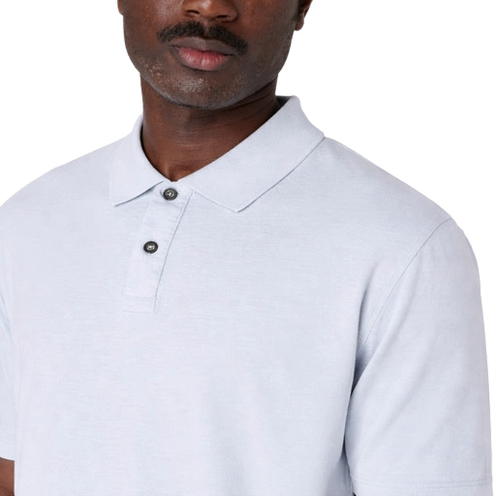Alpha Studio Cotton Polo Tintura Marmorizzata — view 3