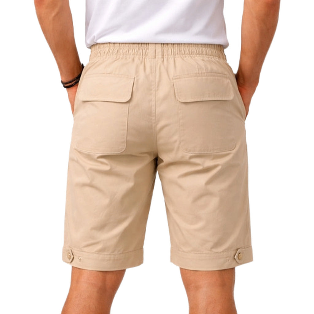 alpha studio - shorts - au-5402q-beige