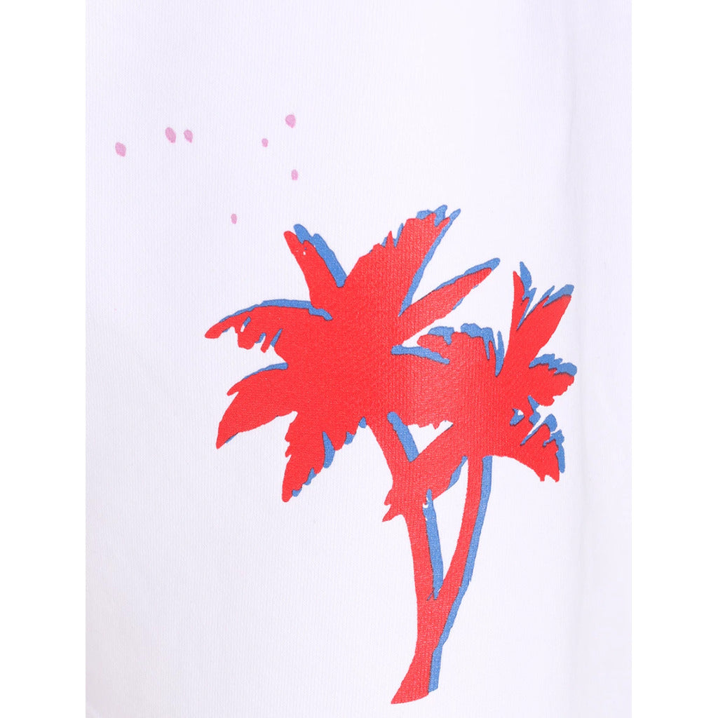 Comme Des Fuckdown Cotton Short Stampa Palme — view 3