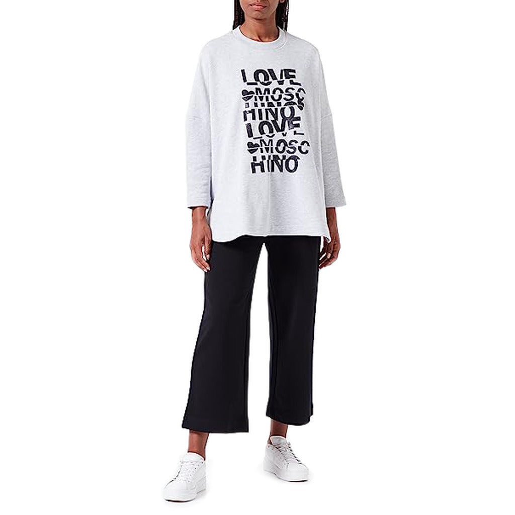 Love Moschino Women'S Oversized Crewneck Sweatshirt With Glued-Effect Glitter — view 4