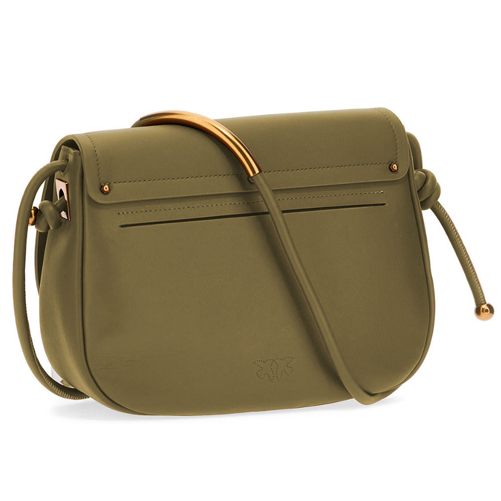 Pinko Leather Saddle Classic Verde Gold — view 2