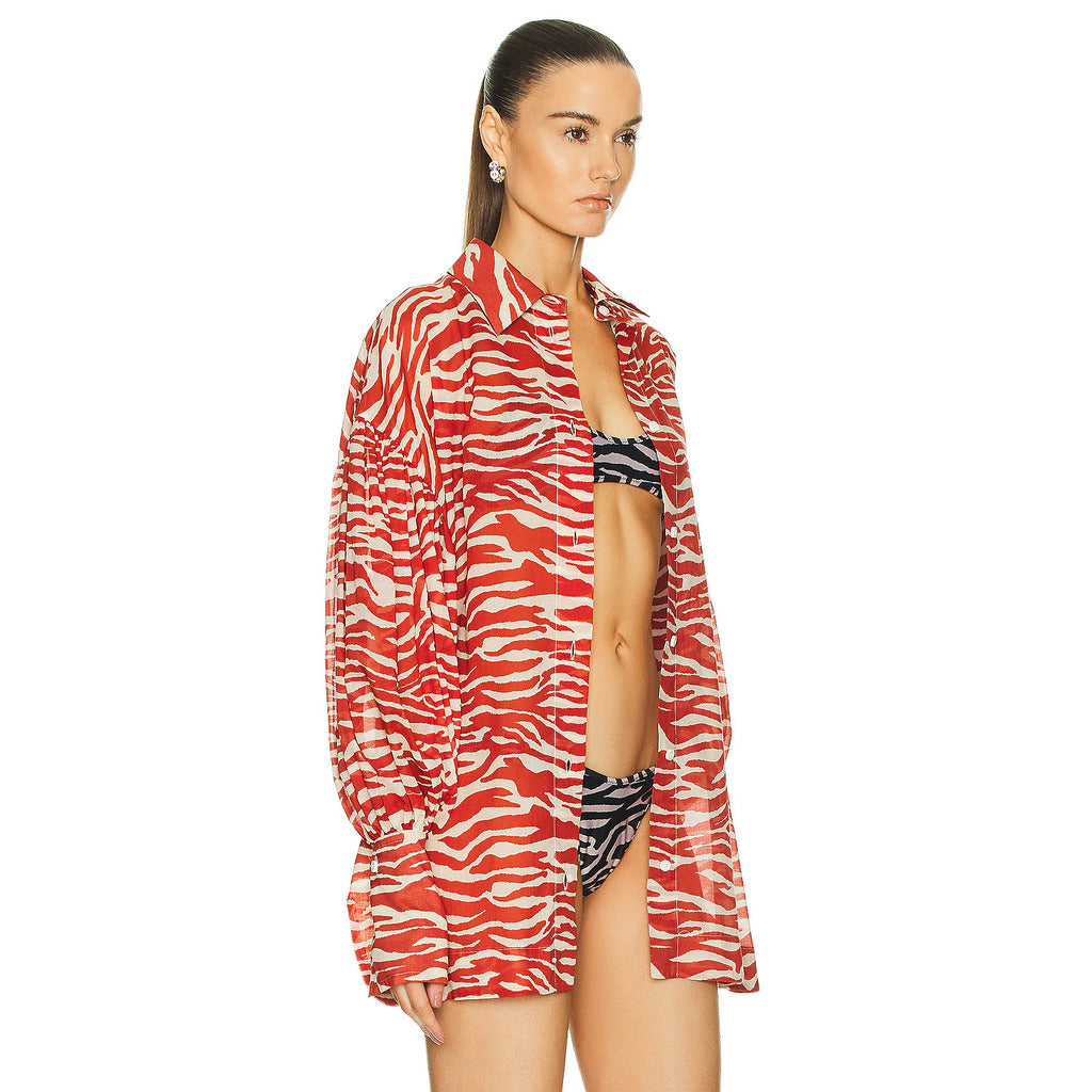 The Attico Cotton Shirt Red — view 4