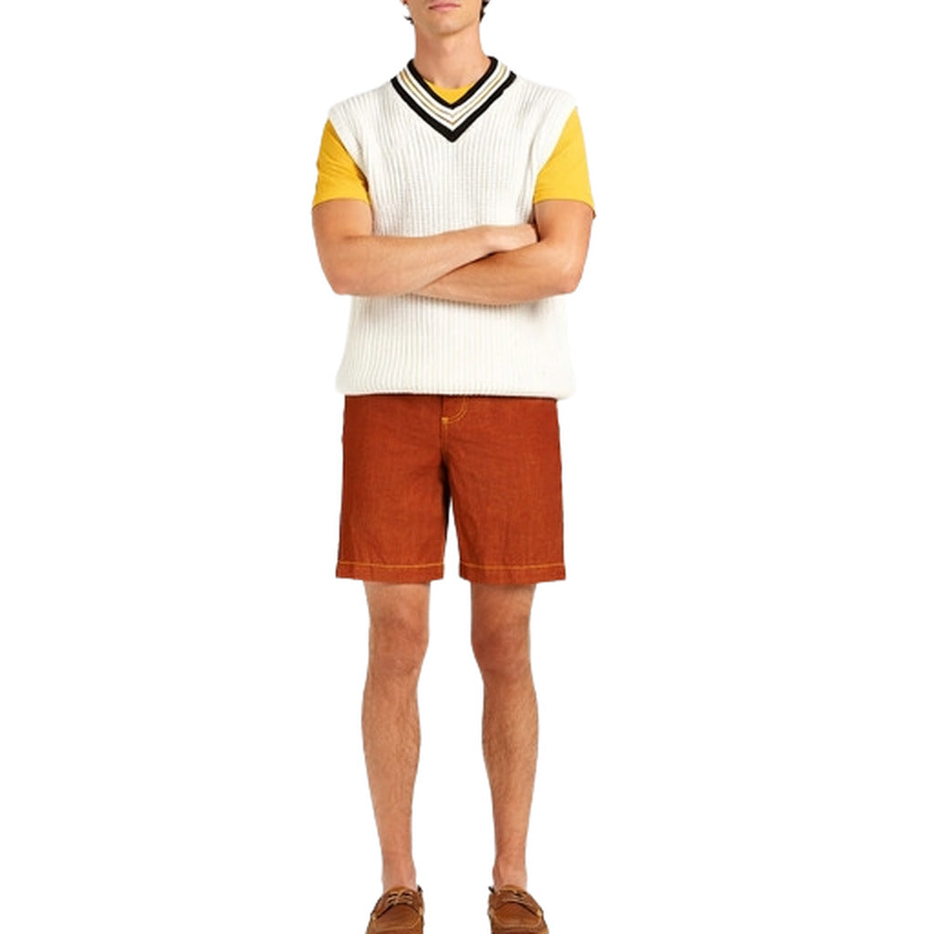 alpha studio - shorts - au-1471q-marrone