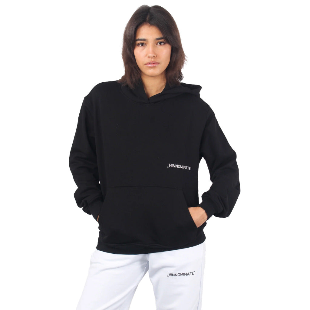 Hinnominate Cotton Sweatshirt Hooded Nera