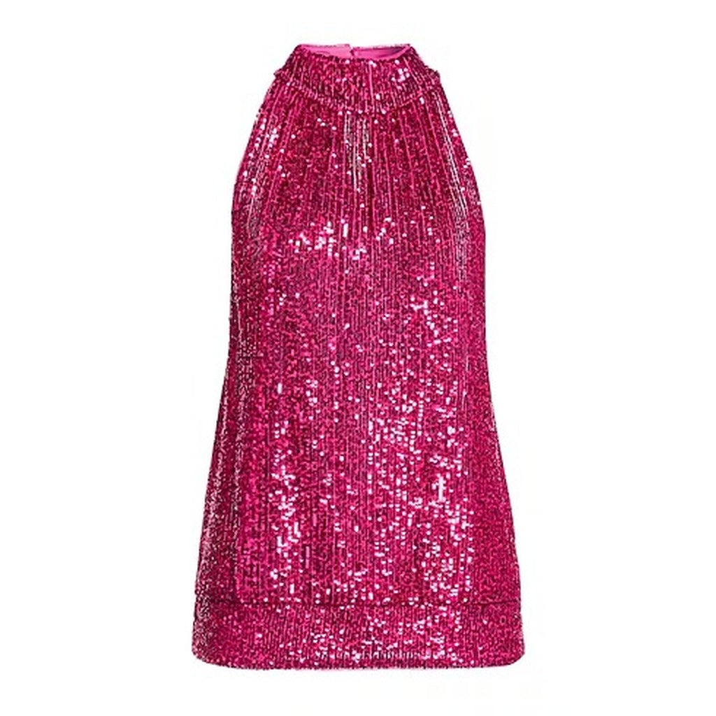 Patrizia Pepe Dress Sequin Fuchsia — view 3