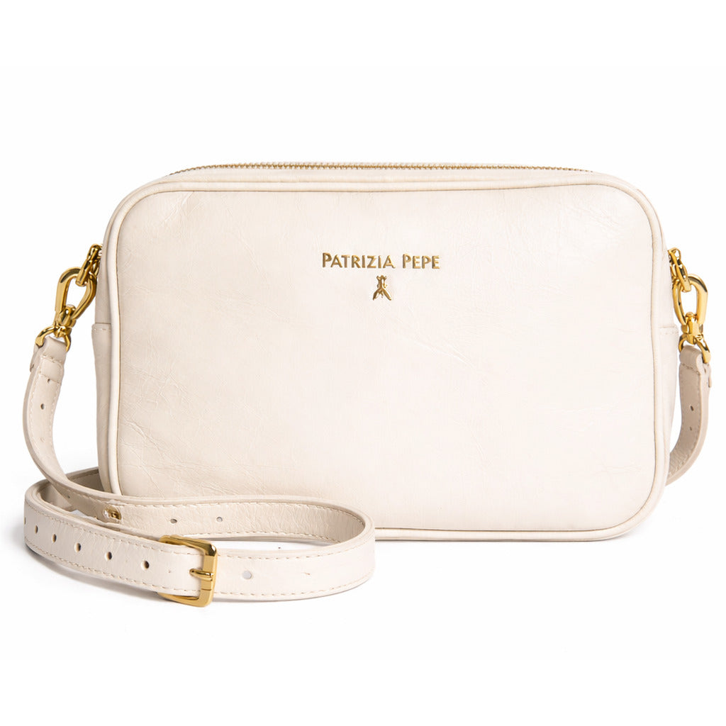 Patrizia Pepe Calfskin Bag Tracolla Quadrata Gold