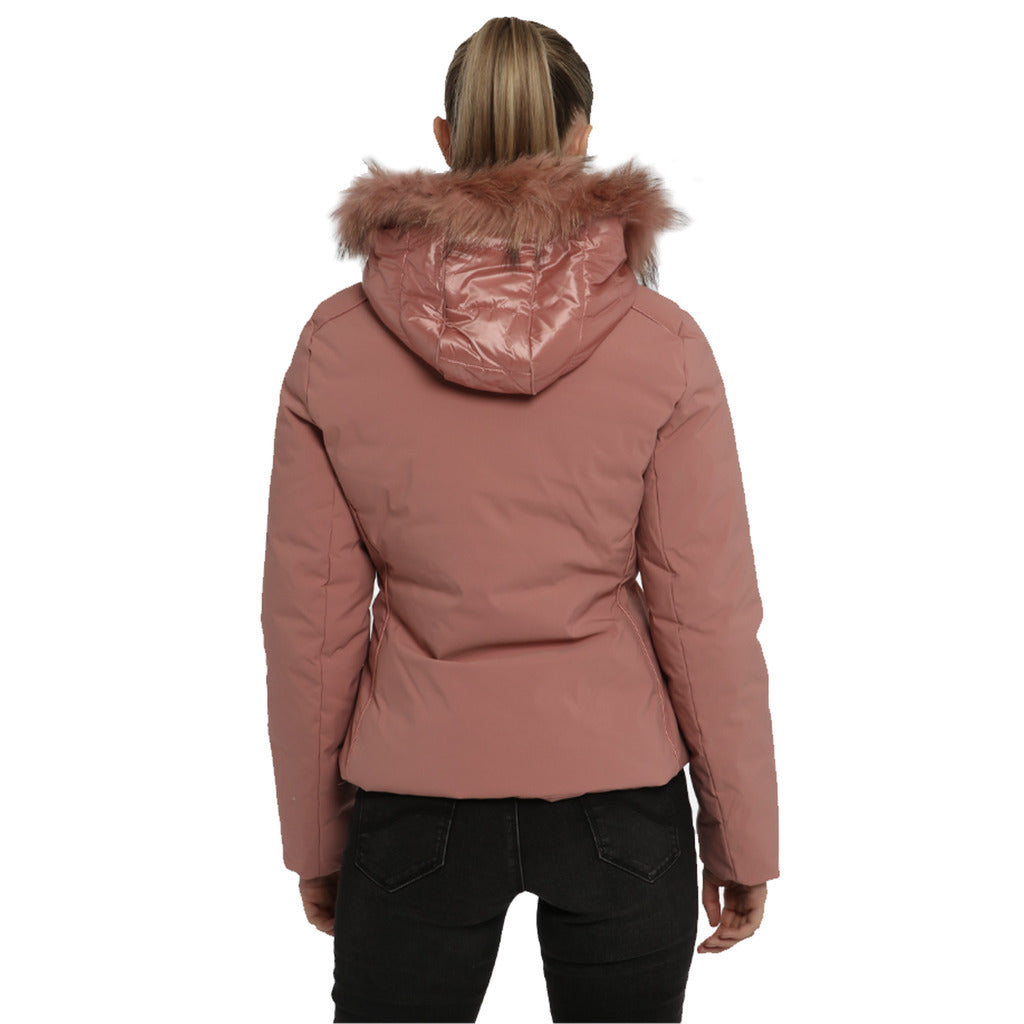 Yes Zee Fur Down Jacket Corto Pink — view 2