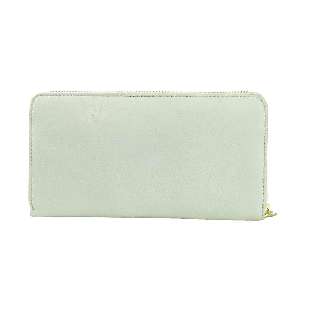 Cavalli Class Purse, Grey Color With Lightblue Shadows Zipped — view 2