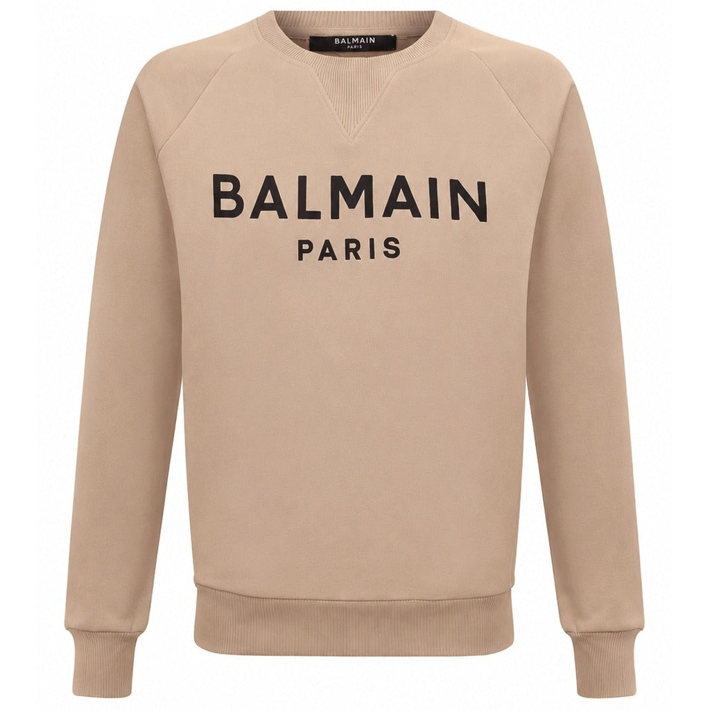 balmain - Sweatshirts - felpa girocollo beige