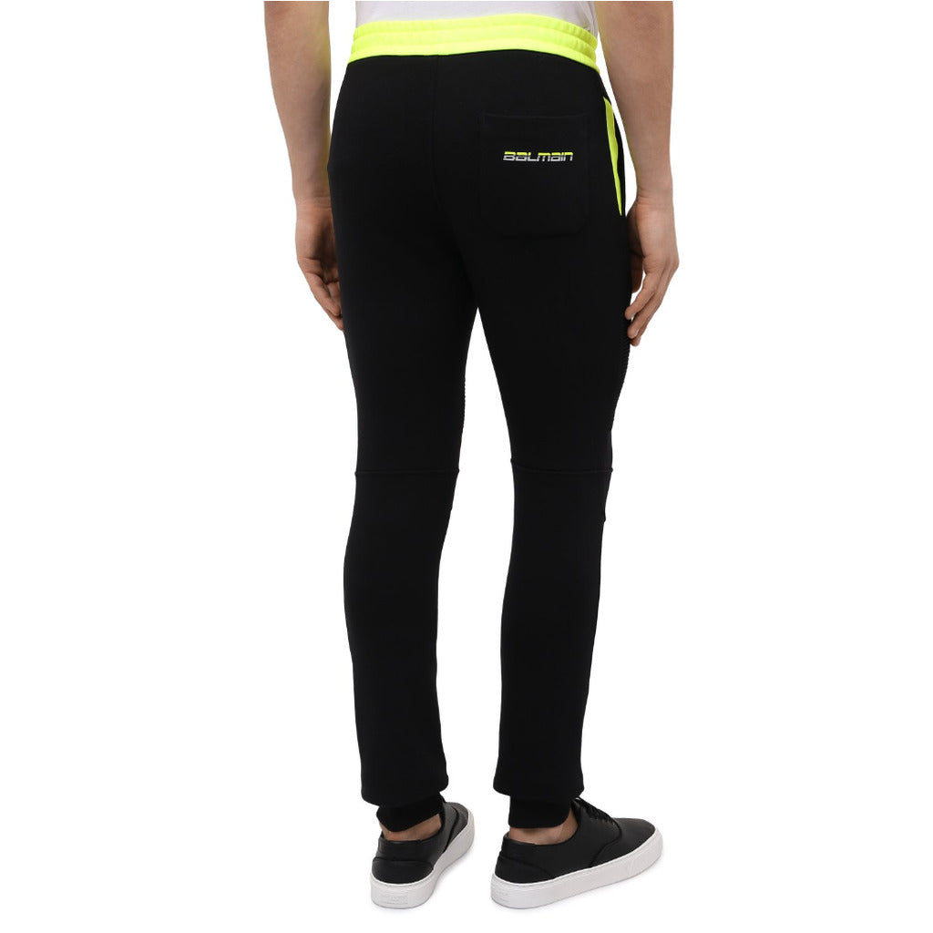 Balmain Cotton Trousers Jogging Neri Black — view 2