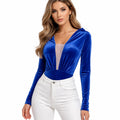 Elisabetta Franchi Bodysuit Neck V Blue