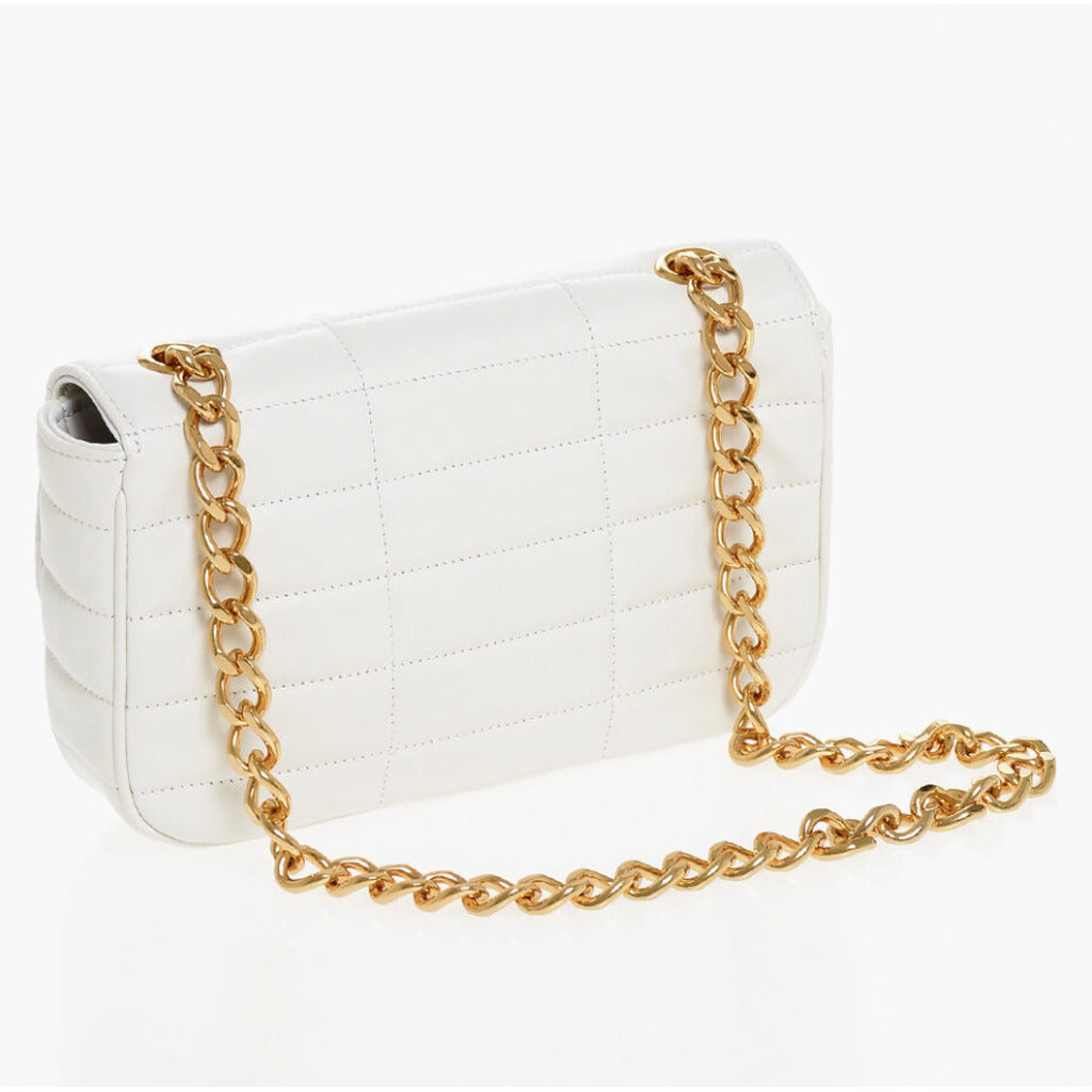 Celine calfskin quilted shoulder bag, white