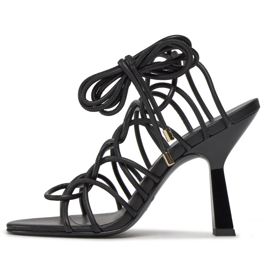 Patrizia Pepe Calfskin Sandali Pelle Intrecciata Black — view 3