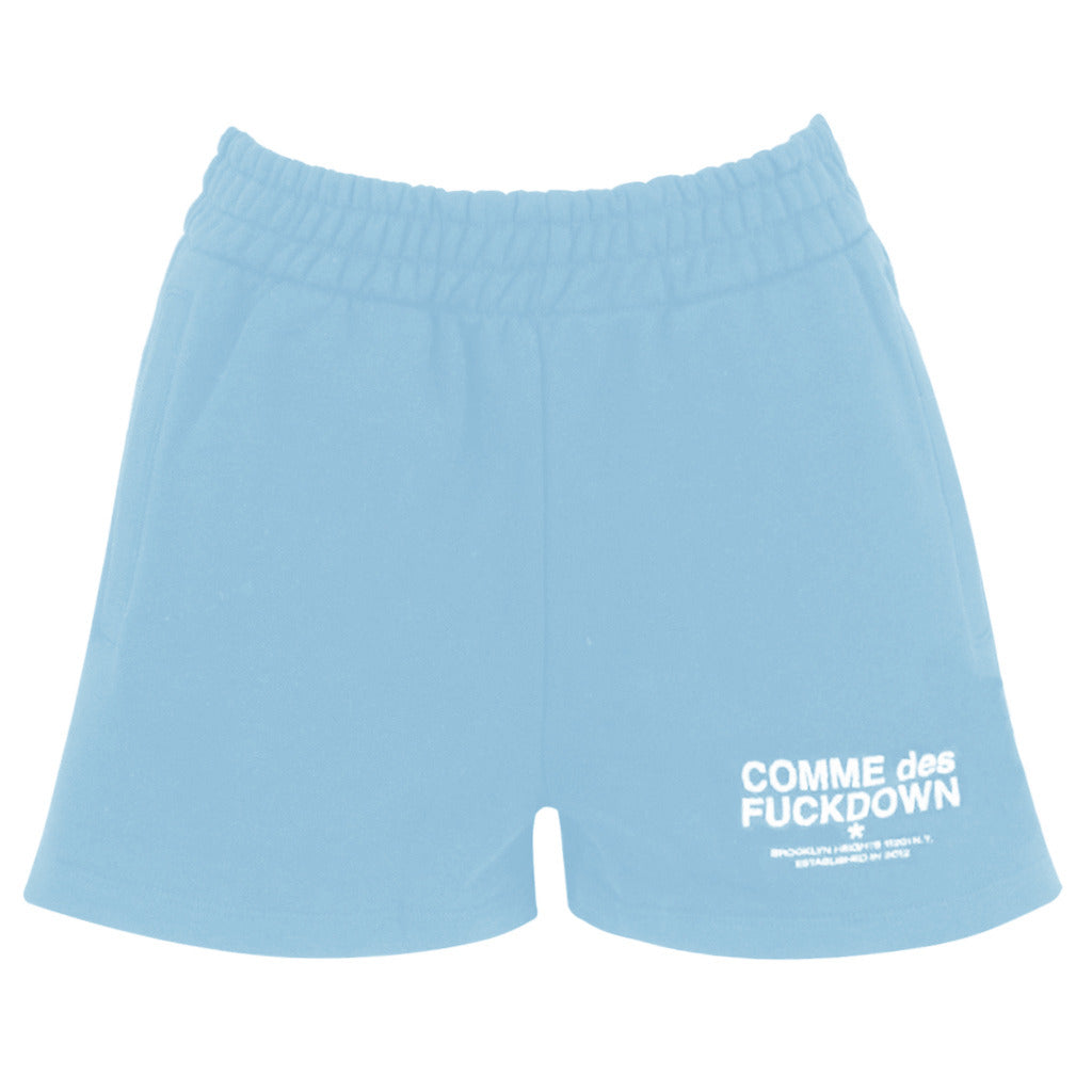 Comme Des Fuckdown Cotton Shorts Cotone Azzurro