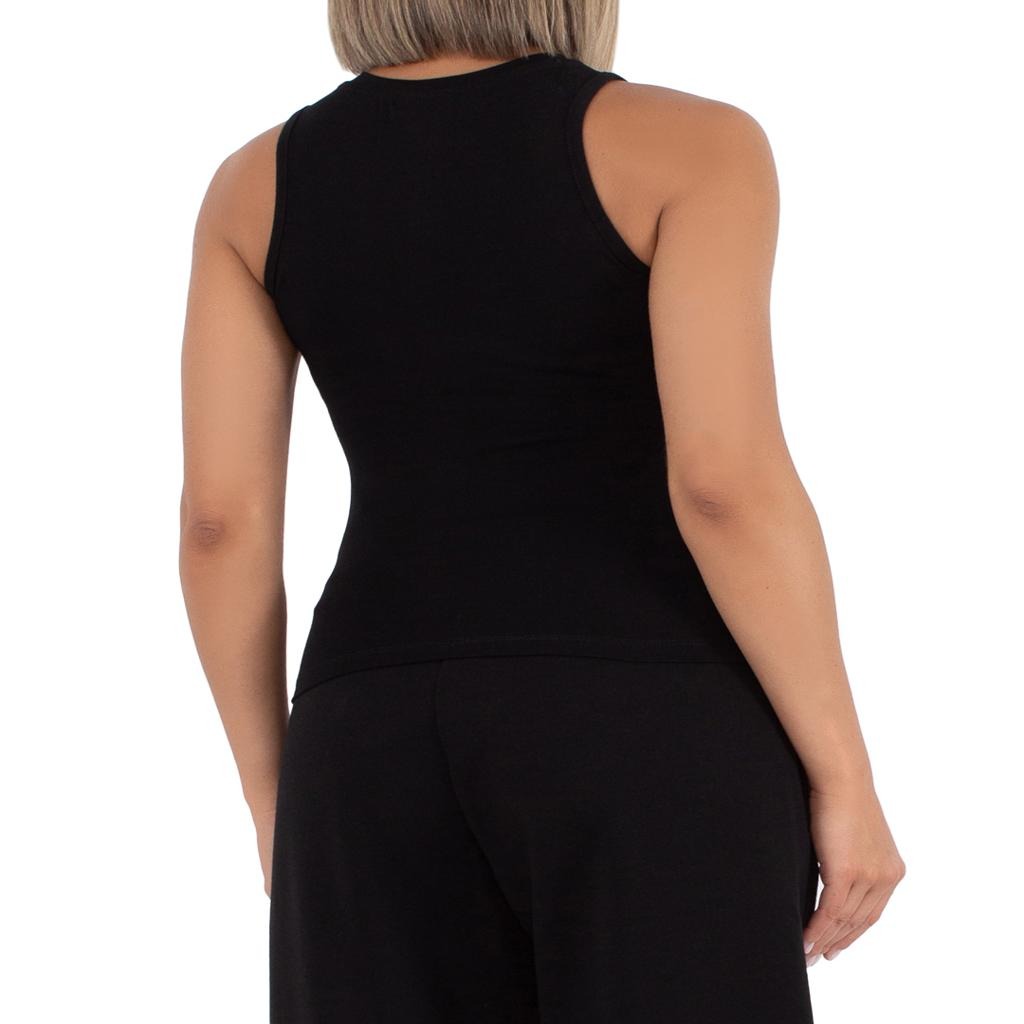 Comme Des Fuckdown Sleeveless Top In A Cotton Blend, With — view 2
