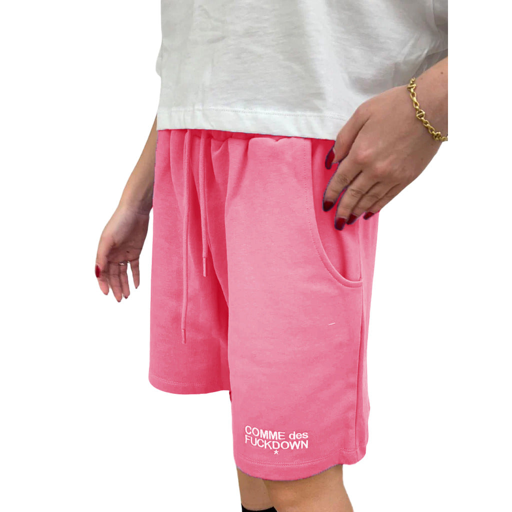 Comme Des Fuckdown Cotton Shorts Geranio Ricamo Logo — view 3