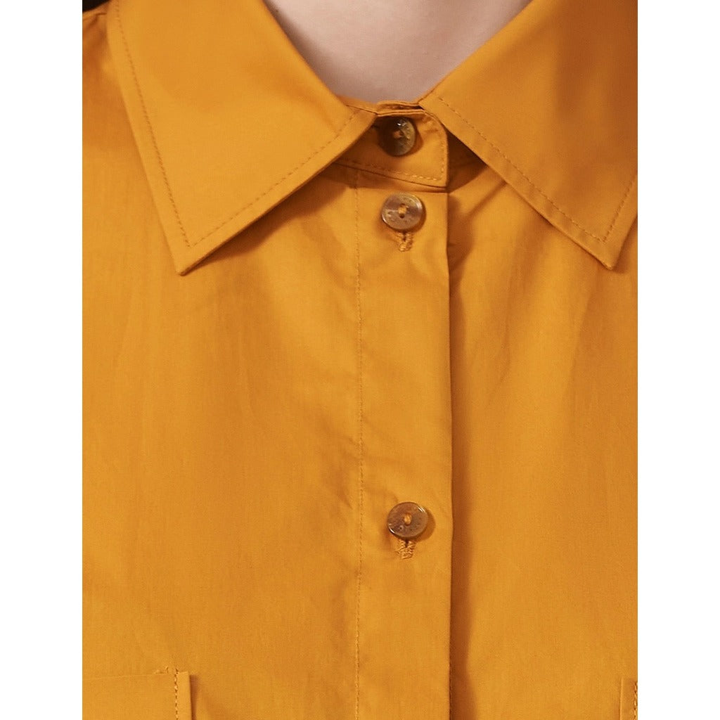 Patrizia Pepe Shirt Sleeve Short Cammello Camel — view 3