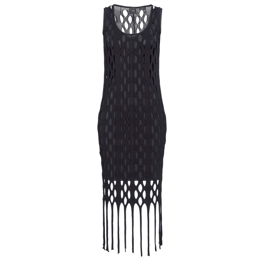 Pinko Viscose Dress Black Kill Bill
