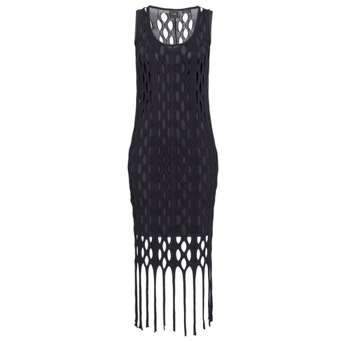 Pinko Viscose Dress Black Kill Bill