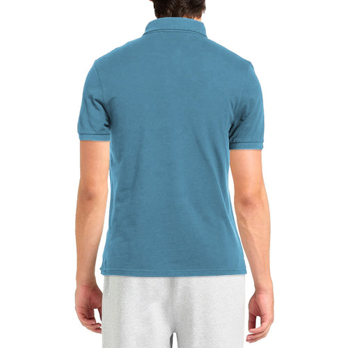 Alpha Studio Cotton Polo Azzurro Dye — view 2
