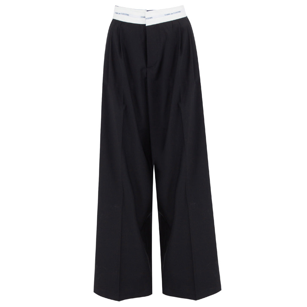 Comme Des Fuckdown cotton Trousers Black