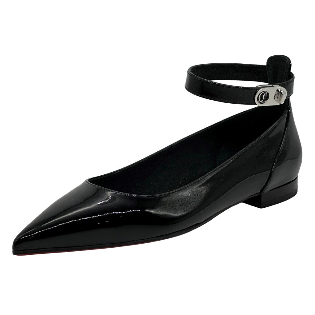 Christian Louboutin Leather Flats Black — view 3