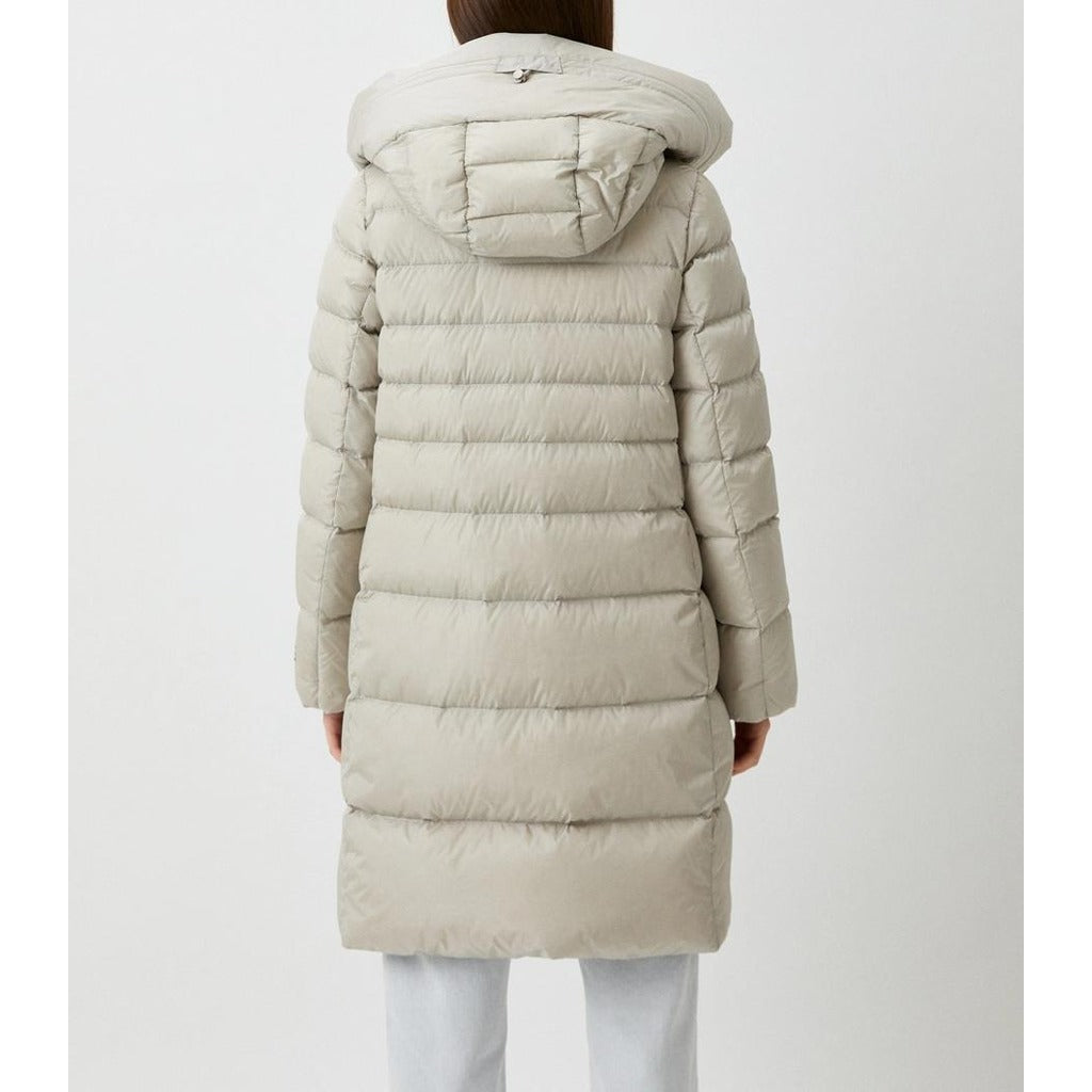 Add Long Light Grey Colored Down Jacket In — view 2