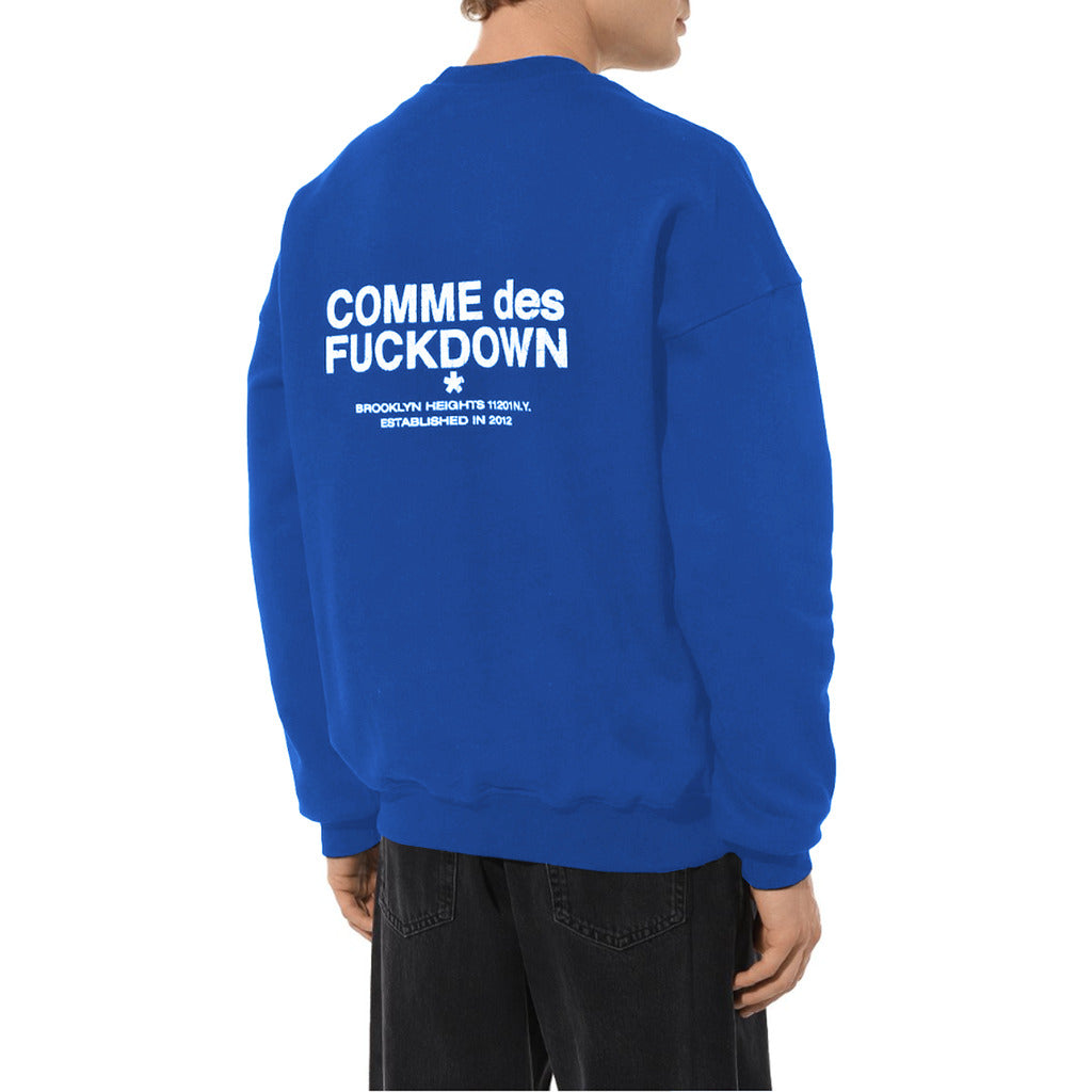Comme Des Fuckdown Cotton Sweatshirt Crewneck Blue — view 2