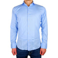 100% Milano Cotton Shirt Sky Blue Light Blue