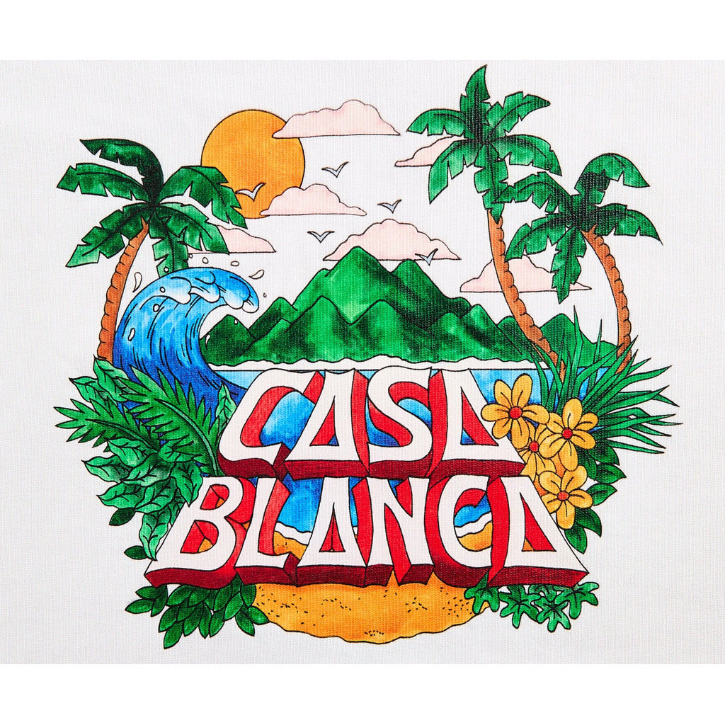 Casablanca Cotton Casa Beach Wave Printed White — view 4