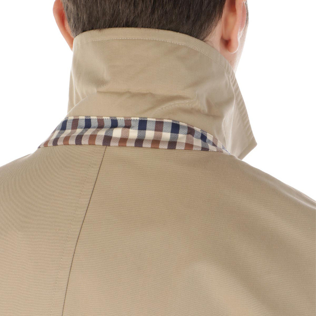 Aquascutum Men'S Cotton Blend Lined Raincoat — view 6