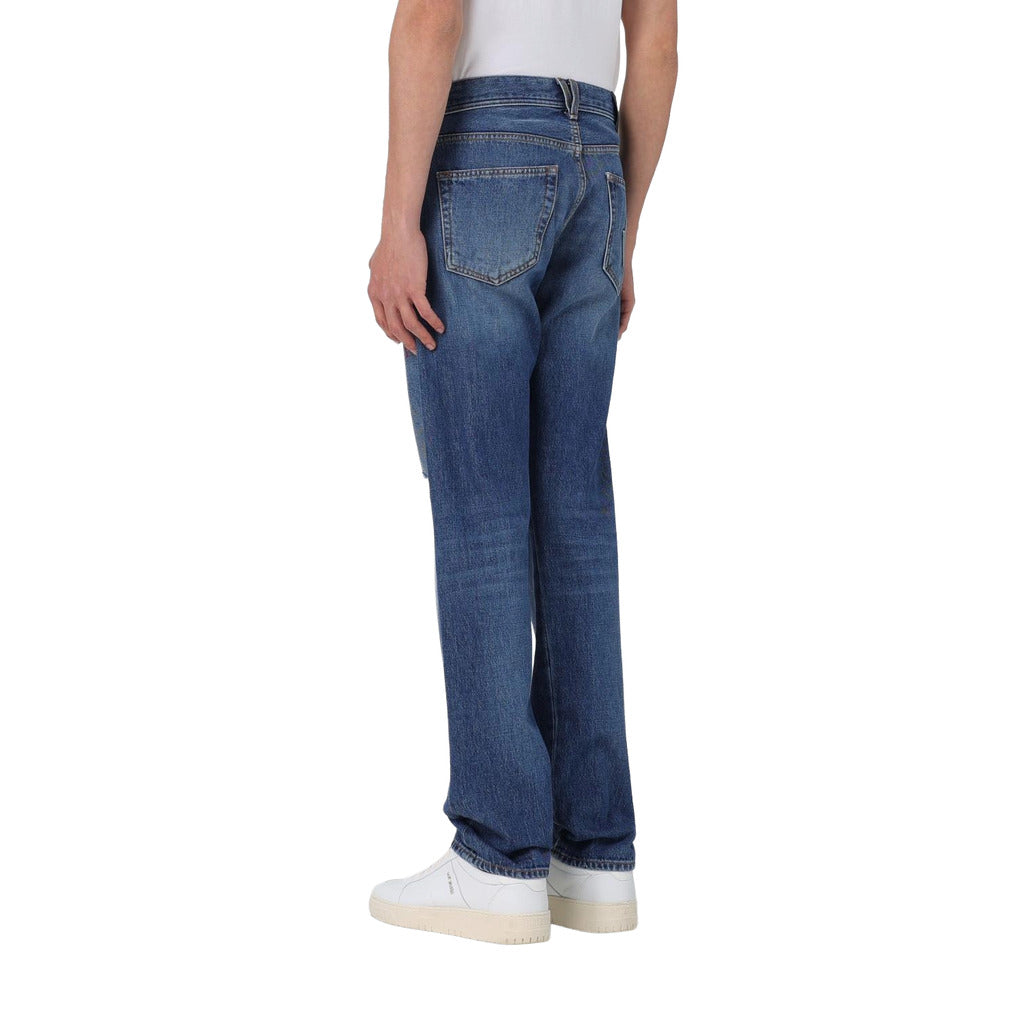 Victory Gate Leather Denim Slim Fit Indaco Red — view 2