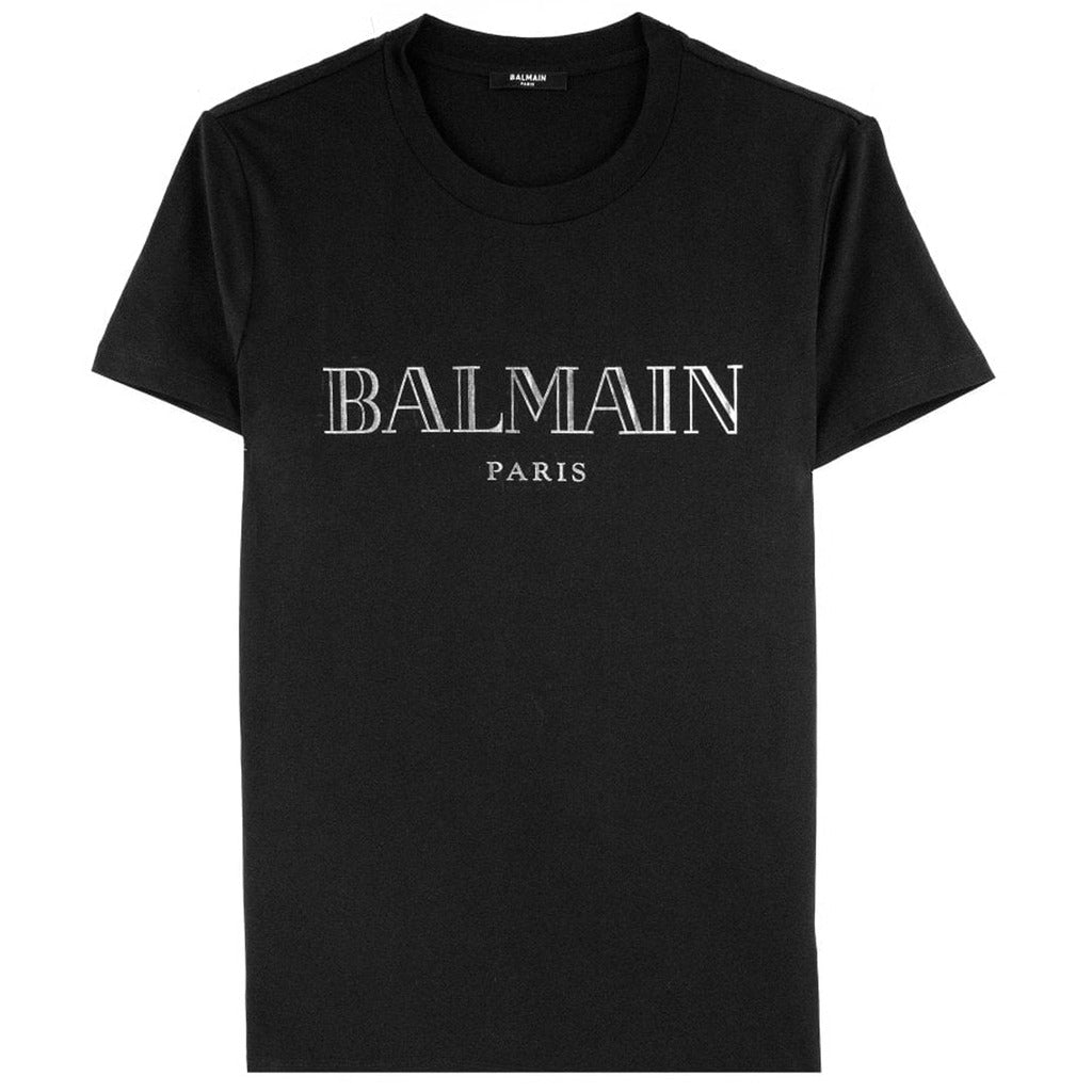 Balmain Cotton T-Shirt & Top - T-Shirt  Paris Black