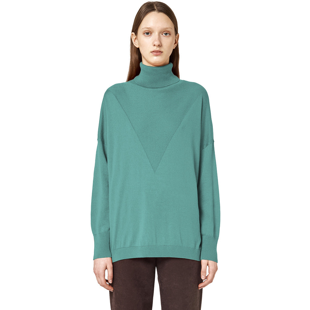 Alpha Studio Silk Dolcevita Intarsio Verde Acqua