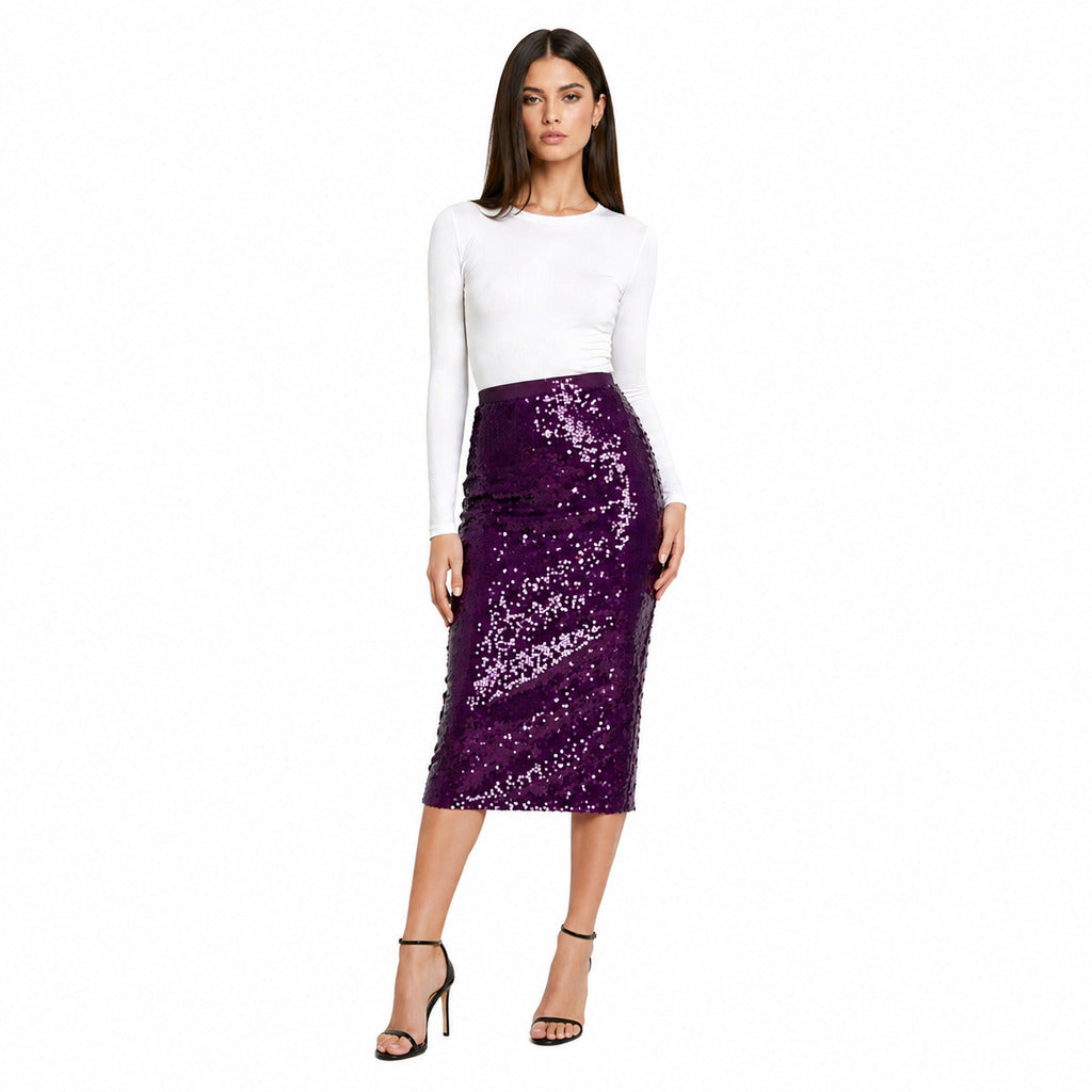 Patrizia Pepe Skirt Purple Sequins