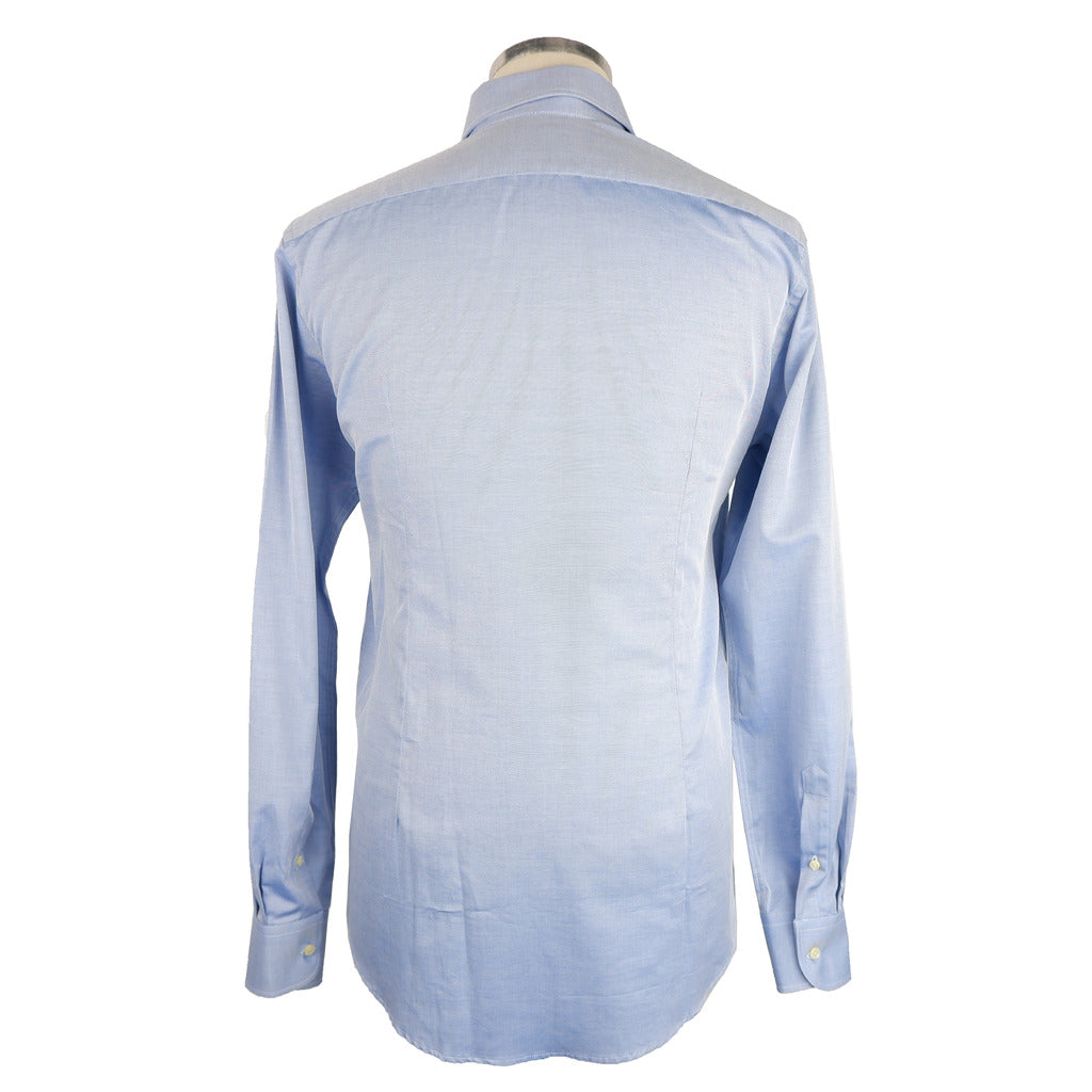 100% Milano Cotton Shirt Sky Blue Light Blue — view 2