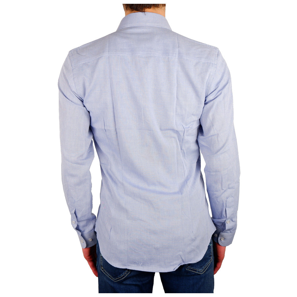 100% Milano Cotton Shirt Sky Blue Light Blue — view 2