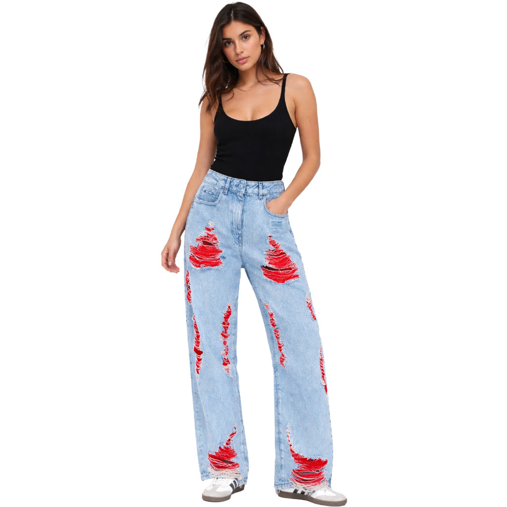 Fifty Made Jeans Strappati Blu Blue — view 3