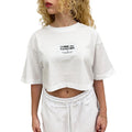 Comme Des Fuckdown Cotton T-Shirt Crop Bianca
