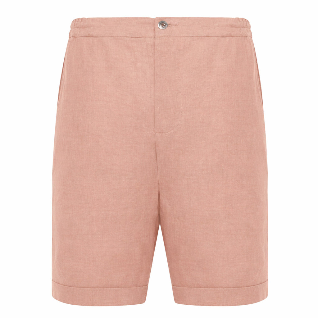 Alpha Studio Linen Bermuda Lino Navetta Pink — view 2