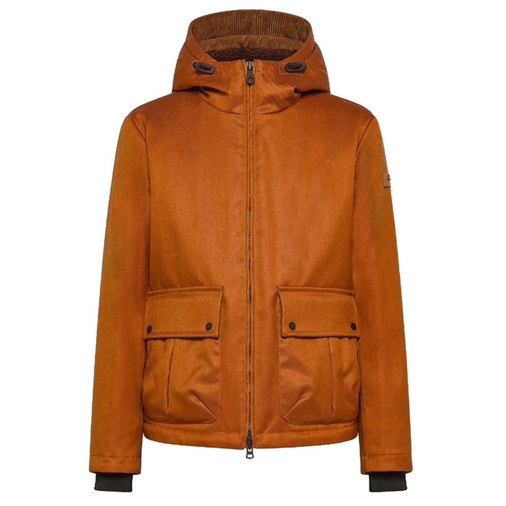 Peuterey fur Wool Jacket Orange