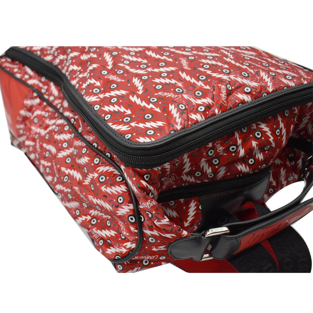 Louboutin Nylon Graphic-Print Woven Backpack Red — view 5