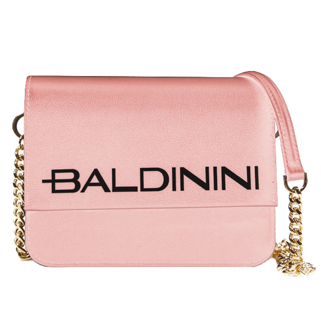 Baldinini Handbag In Pink Calfskin, Flap Closure With