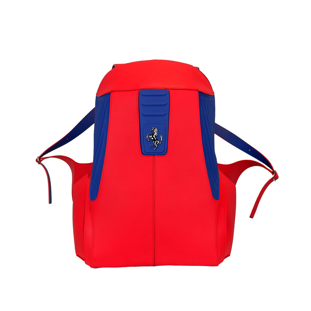 Ferrari Leather Zaino Rosso E Blu Red
