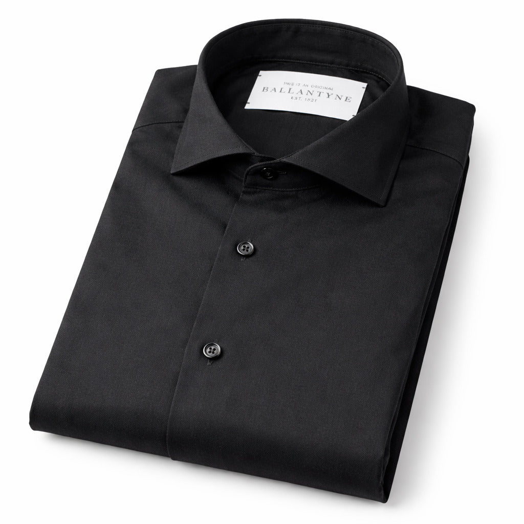 Ballantyne Cotton Shirt Nera Black — view 4